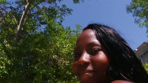 Handjob accompanied by thick ebony BBW Deziree Monroe
