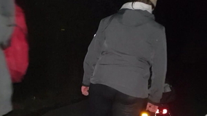 Big ass MILF nudist flashing in public