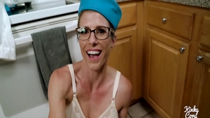 Large boobs and super hot Cory Chase sucking cock