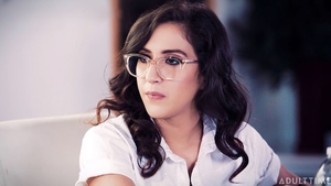 April O'Neil cock sucking on sofa