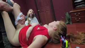 Classy mature Penny Pax cosplay threesome