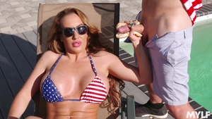 Big butt stepmom got slammed hard outdoors