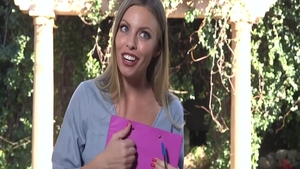 Large tits neighbor Britney Amber hard blowjobs