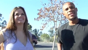 Big ass June Summers interracial banging on the couch