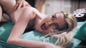 Inked teen chick hardcore ass fingering