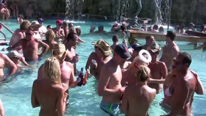 Riding a dick in the pool