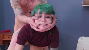Assylum - Hairy slut masturbates with dildo