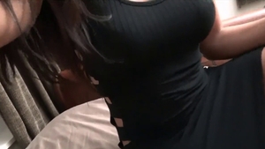 Slamming hard in company with long hair amateur